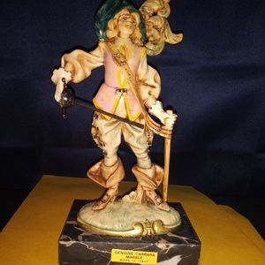 Antique Three musketeers genuine carrara marble ba